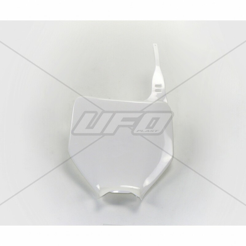 Plaque numéro frontale UFO blanc Kawasaki KX125/250