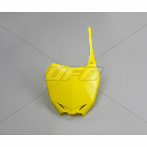 Plaque numéro frontale UFO jaune Suzuki RM85