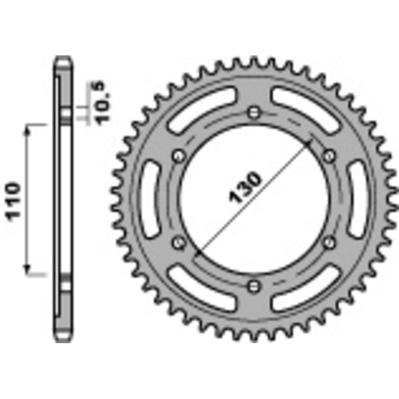 PBR Standard C45 Steel Rear Sprocket 4385 - 525