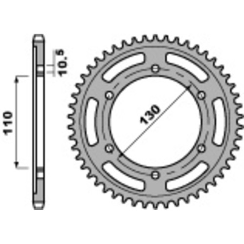 PBR Standard C45 Steel Rear Sprocket 4385 - 525