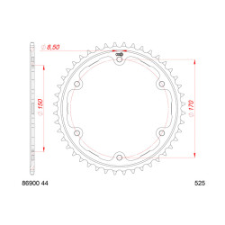 Couronne AFAM acier standard 86900 - 525