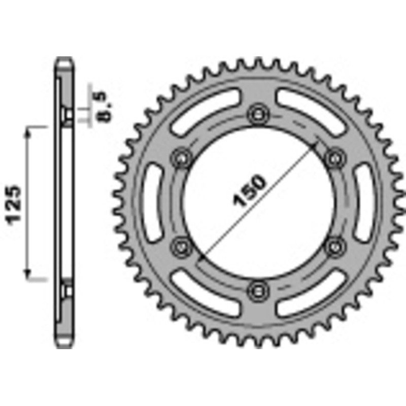 Couronne PBR acier C45 standard 4507 - 520