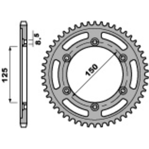 Couronne PBR acier C45 standard 4507 - 520