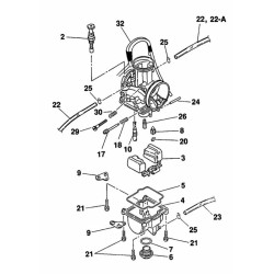 Carburateur KEIHIN PWK38 Air Striker/Quad Vent