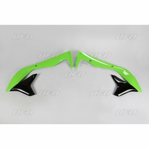 Ouïes de radiateur UFO vert/noir Kawasaki KX450F