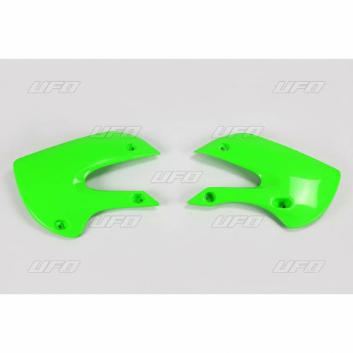 Ouïes de radiateur UFO vert Kawasaki KX65/KLX110