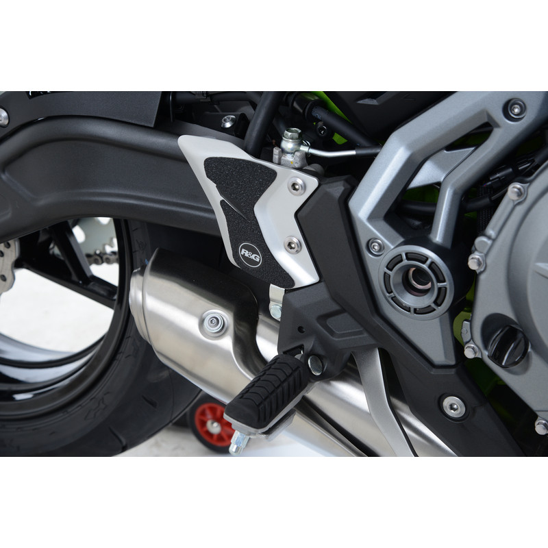 Adhésif anti-frottement R&G RACING platine talon noir (2 pièces) Kawasaki Z650