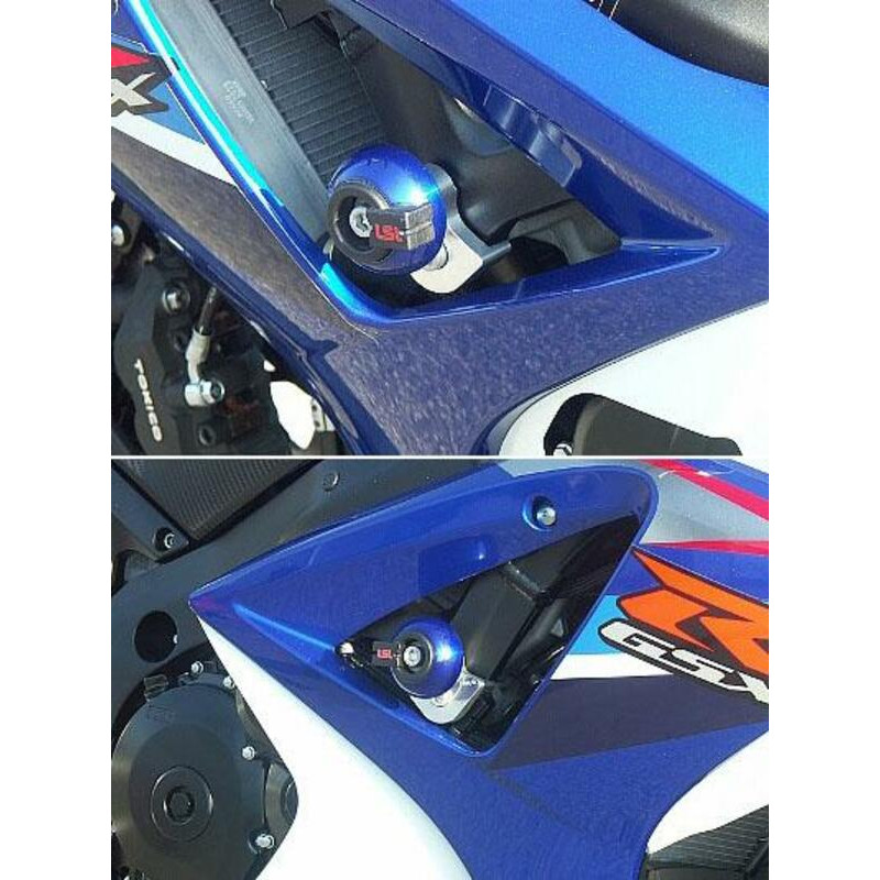 Kit fixation tampon de protection LSL pour GSXR1000 2007, fixation sur cadre, avec platine de fixation alu