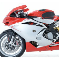 Tampons de protection R&G RACING Aero blanc MV Agusta F4 1000R