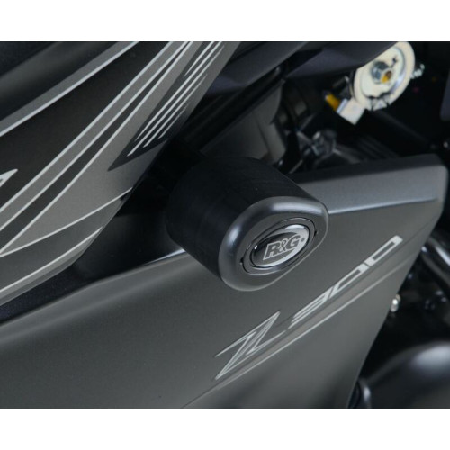 Tampons de protection R&G RACING Aero noir Kawasaki Z300