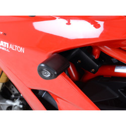 Tampons de protection R&G RACING Aero noir sans percage Ducati Supersport