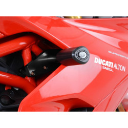 Tampons de protection R&G RACING Aero noir sans percage Ducati Supersport