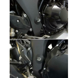 Insert de cadre gauche R&G RACING noir Kawasaki ZX10R/Z1000/R/SX