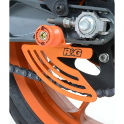 Protège couronne R&G RACING aluminium orange KTM RC125/200/390