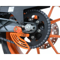 Protège couronne R&G RACING aluminium orange KTM RC125/200/390