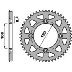 Kit chaîne DID/PBR 420D 11/51 (ratio OEM) renforcé - couronne acier standard 4453