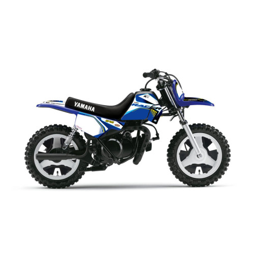 Kit plastique ART blanc + kit déco KUTVEK Racer bleu Yamaha PW50