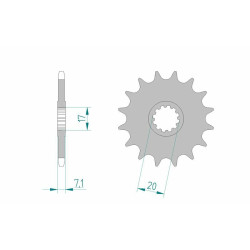 Kit chaîne AFAM A420M 11/58 - Couronne arrière standard Type 92115