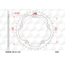 Couronne AFAM acier standard 92836 - 525