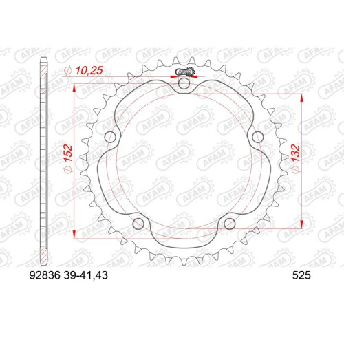 Couronne AFAM acier standard 92836 - 525