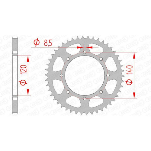 Couronne AFAM acier standard 16600 - 520