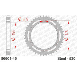 Couronne AFAM acier standard 86601 - 530