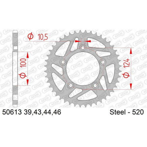 Couronne AFAM acier standard 50613 - 520