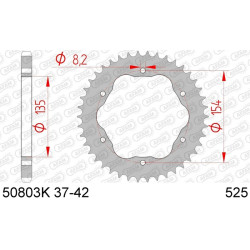 Couronne AFAM acier standard 50803K - 525 - Nécessite un porte couronne AFAM