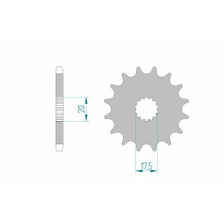 Kit chaîne AFAM 428XMR 15/56 standard - couronne standard 16212