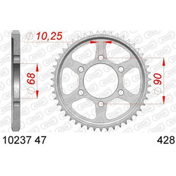 Kit chaîne AFAM 428XMR 14/47 standard - couronne standard 10237