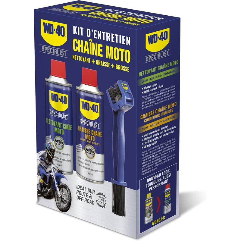 Kit d'entretient de chaîne WD-40 Specialist - 2x Spray 400ml