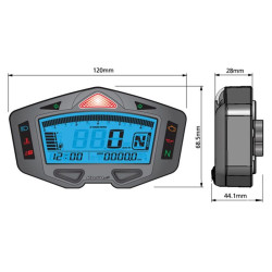 Compteur digital mutlifonctions KOSO DB03R Racing universel