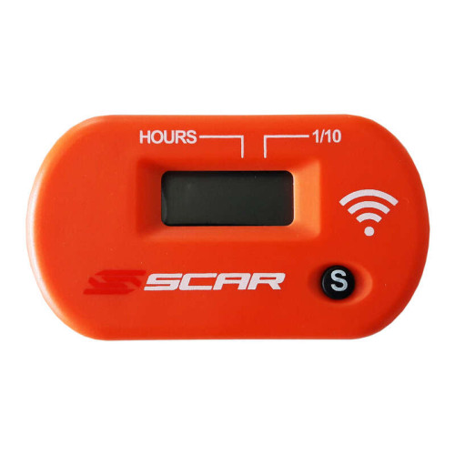 Compteur d'heures SCAR Sans-fil avec Velcro orange