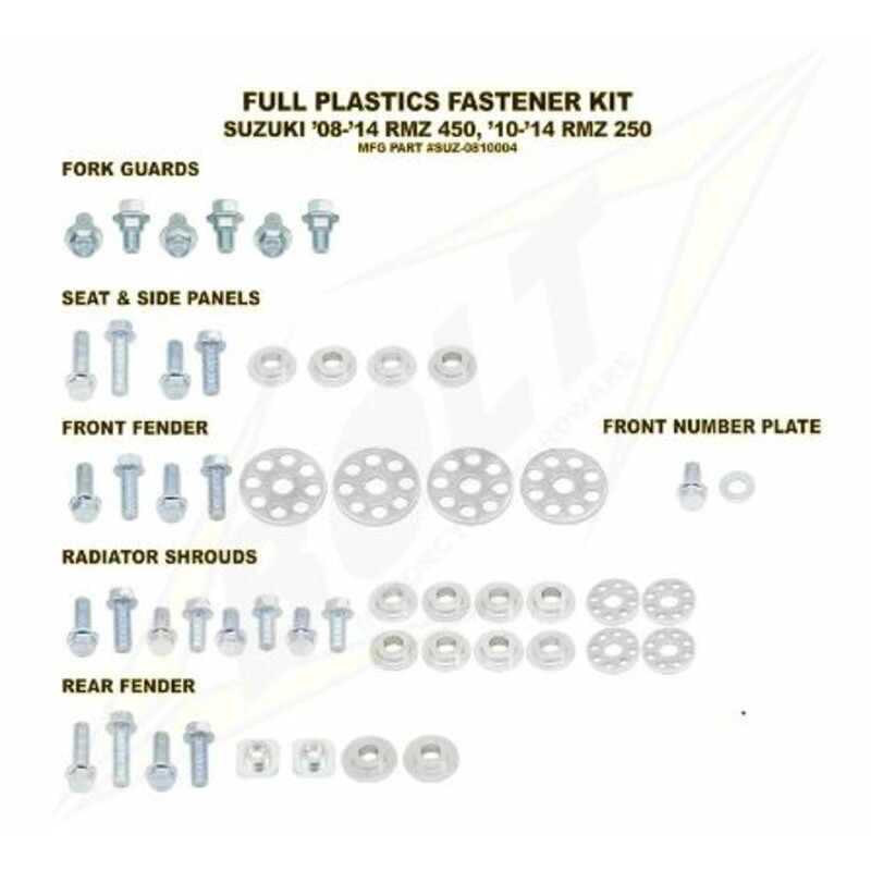 Kit vis complet de plastiques Bolt Suzuki RM-Z450/250