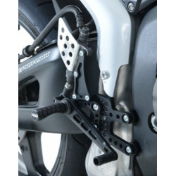 Commandes reculées multipositions R&G RACING noir Honda CBR600RR