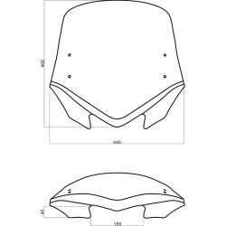 Bulle MRA V-Flow Naked Bikes VFSZ avec spoiler