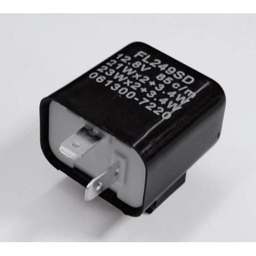 SHIN YO Flasher Relay, 2 Terminals, 12V 21W, Black