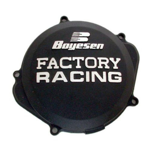 Couvercle de carter d'embrayage BOYESEN Factory Racing noir Kawasaki KX250F