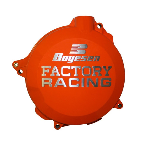 Couvercle de carter d'embrayage BOYESEN Factory Racing orange KTM EXC125/200