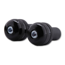 HIGHSIDER smart Bar End Weights, black, knurled, for steel handlebars