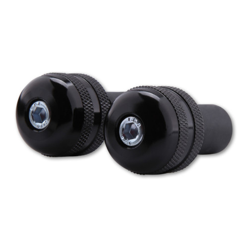 HIGHSIDER smart Bar End Weights, black, knurled, for steel handlebars