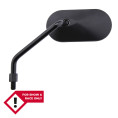 HIGHSIDER smart AGILA Handlebar Mirror, Oval, Black, Left, No E-test