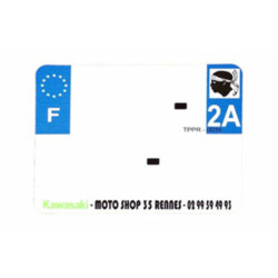 Plaques d'immatriculation PVC et fonds blancs PPI - SIV 210x130 département 03 - 10 pièces